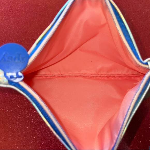 3/$10 Ipsy Glam Bag New July 2016 Umbrellas Silver Holographic Cosmetics Bag - Picture 6 of 9